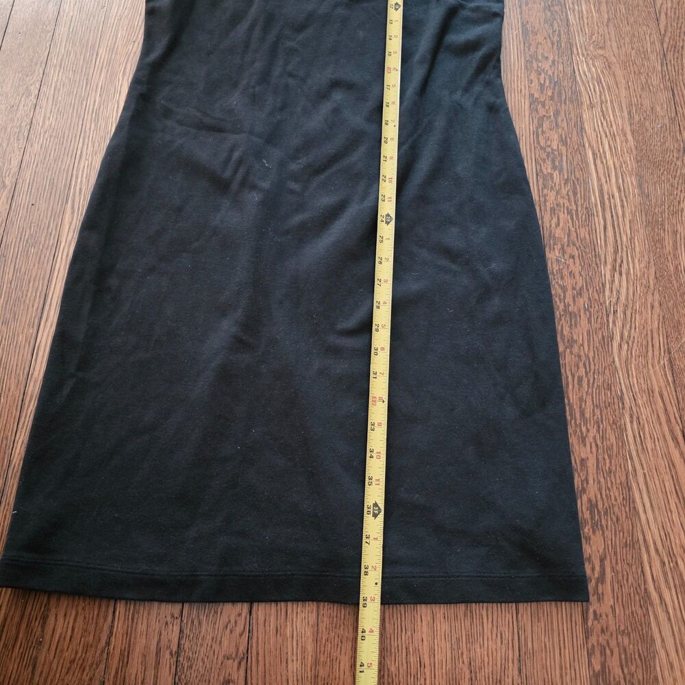 Talbots Black Embroidered Eyelet Shift Dress Size M - Picture 6 of 9
